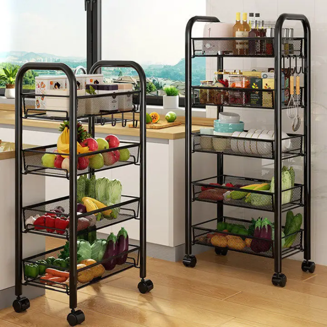 Beauty Cart, Movable Kitchen Storage Rack, Organizer Trolley - Image 2