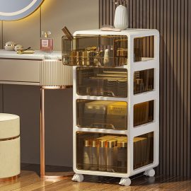 Cosmetic Box with Drawers, Plastic Storage Box, Drawer Organizer Cabinet