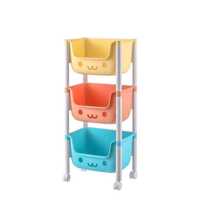 Children's Multi-layer Movable Bookshelf, Storage Rack for Toys and Books, Home Organizer - Image 4